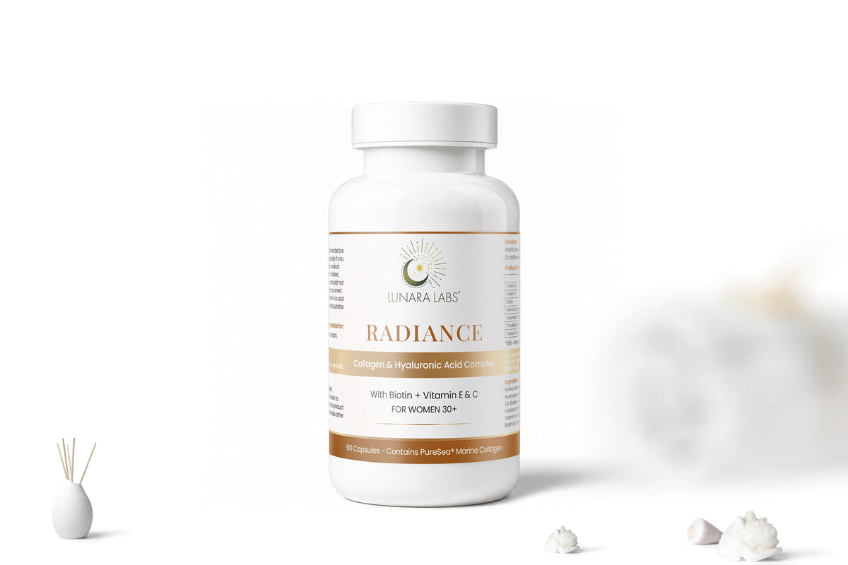 Radiance.<br>Marine collagen, hyaluronic acid, biotin.